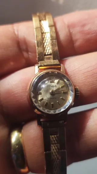 Reloj SAWAR Suizo 17 Joyas Vintage Oro