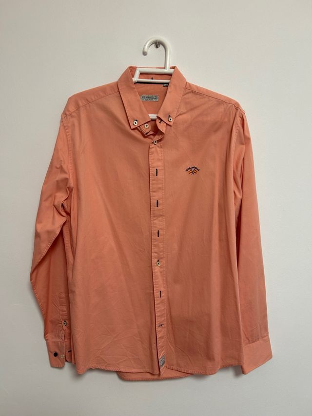 Camisa Spagnolo Salmón Talla M Hombre