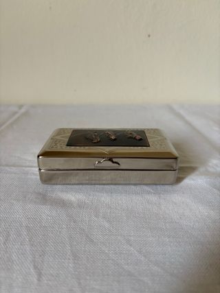 Scatola portaoggetti portasigarette in metallo