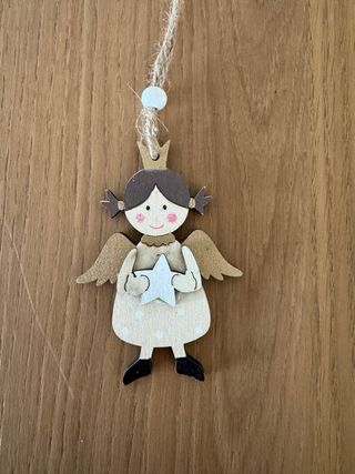 Angioletto in legno decorazione albero