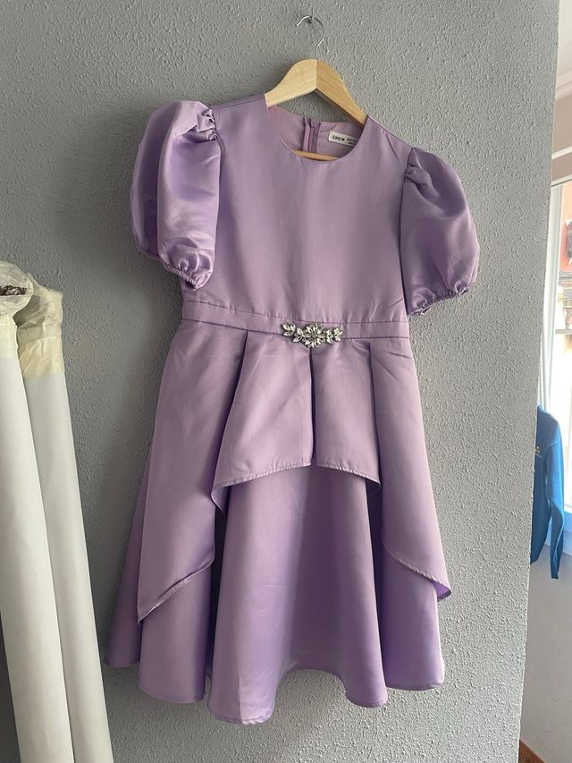 Vestido fiesta niña T12 Lila