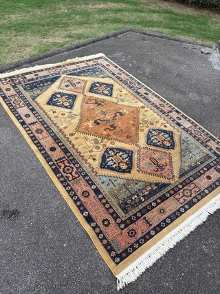 Alfombra Lana Aldeco Beige/Rosa