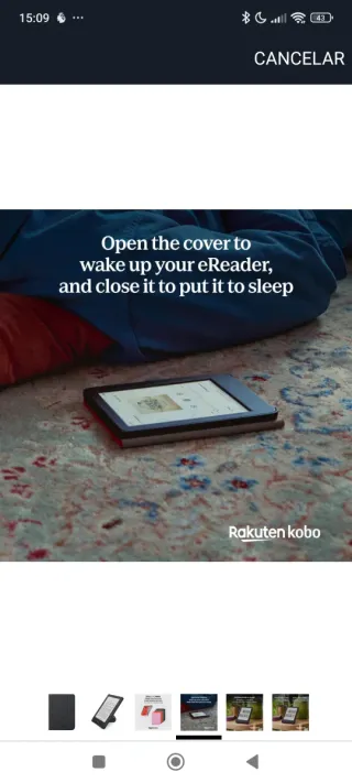 Custodia nera per Kobo Clara