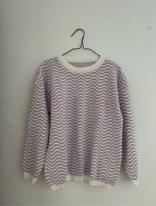 Jersey rayas lilas y blancas