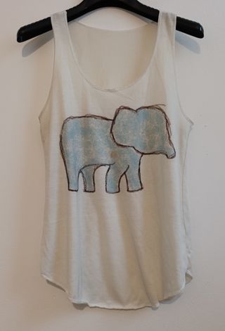 Canotta con stampa elefante