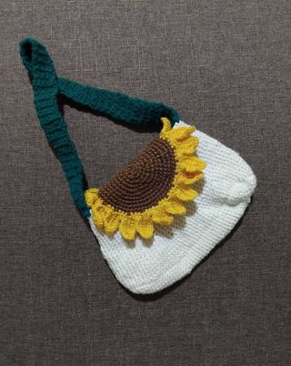 Bolso crochet girasol