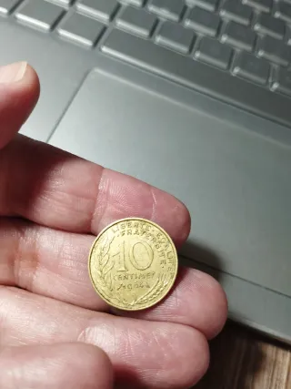 Moneda 10 céntimos Francia 1964