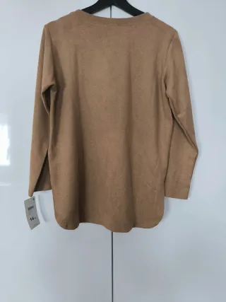 Jersey fino beige/marrón