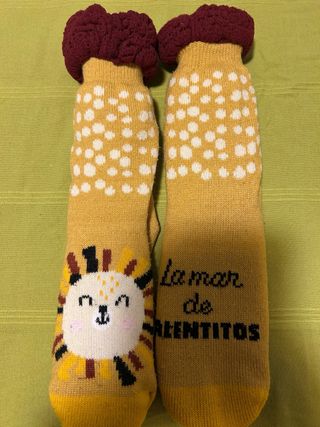 Calcetines de león y puntos talla única