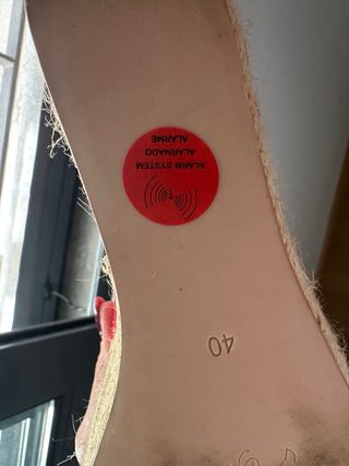 Sandalias esparto rojas lazo talla 40