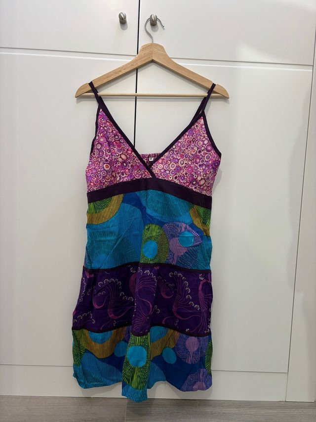 Vestido estampado multicolor talla L/XL