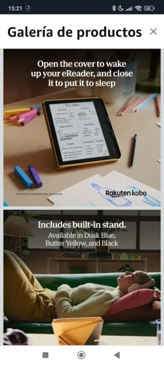 Custodia Kobo Libra di colore blu