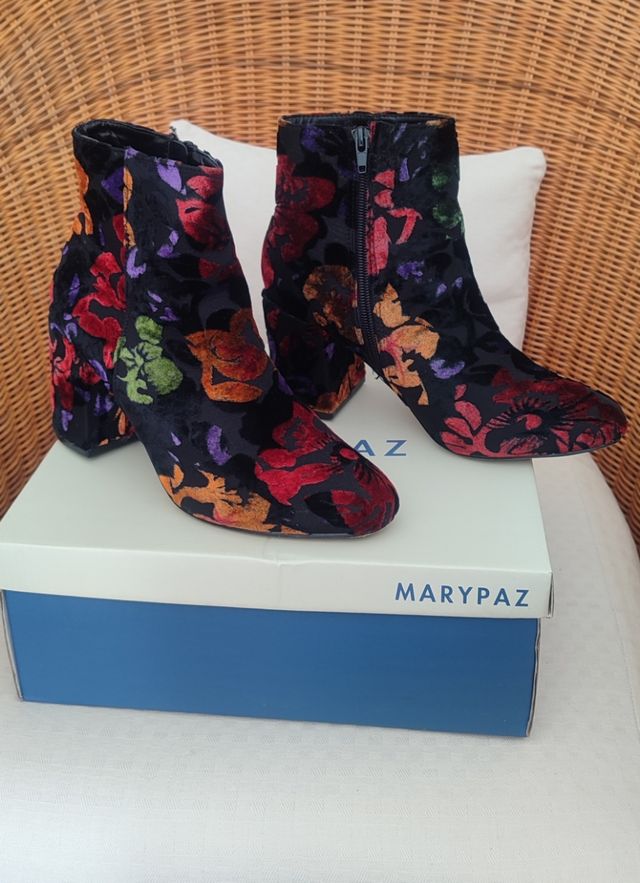 Botines Marypaz Terciopelo Multicolor Talla 38