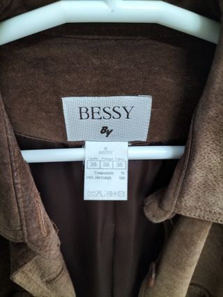 Chaqueta BESSY ante mujer marrón