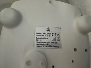 Calefactor blanco