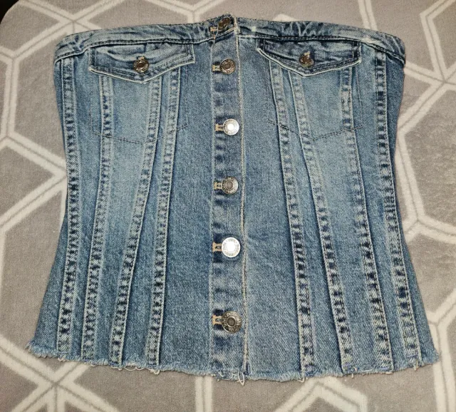 Top vaquero botones delantero T.XS