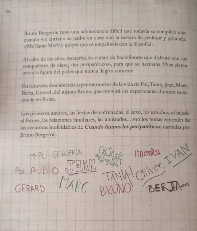 Cuando fuimos los peripatéticos. La novela de M...