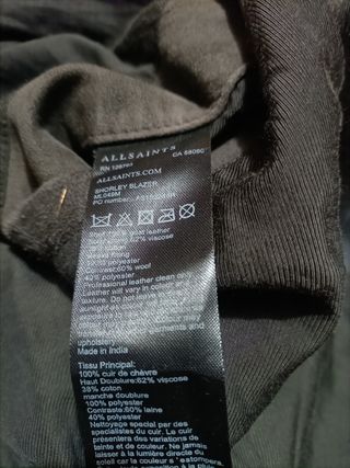 Chaqueta All Saints Hombre Talla M