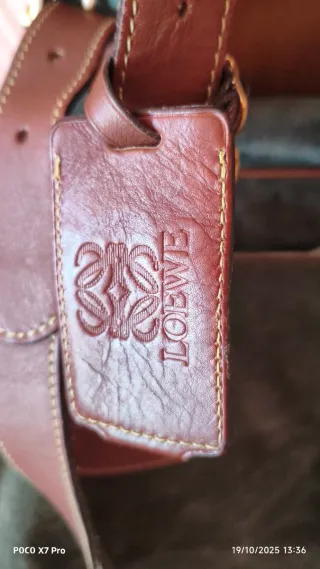 Bolsa de viaje de cuero y lona