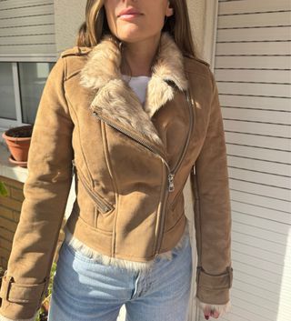 Chaqueta Zara efecto ante con pelo