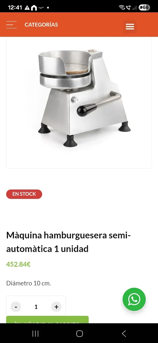 Máquina Hamburguesera Semi Automática