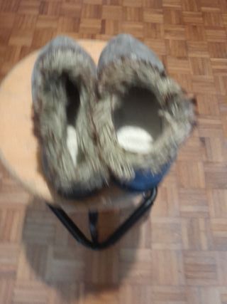 Pantofole Donna Grigie con Pelliccia