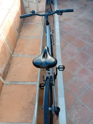 Bicicleta plateada