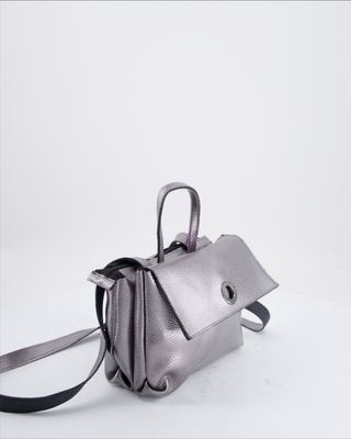 Mandarina Duck tracollina in pelle silver