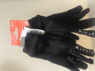 Guantes Kipsta niño negros talla 6 años