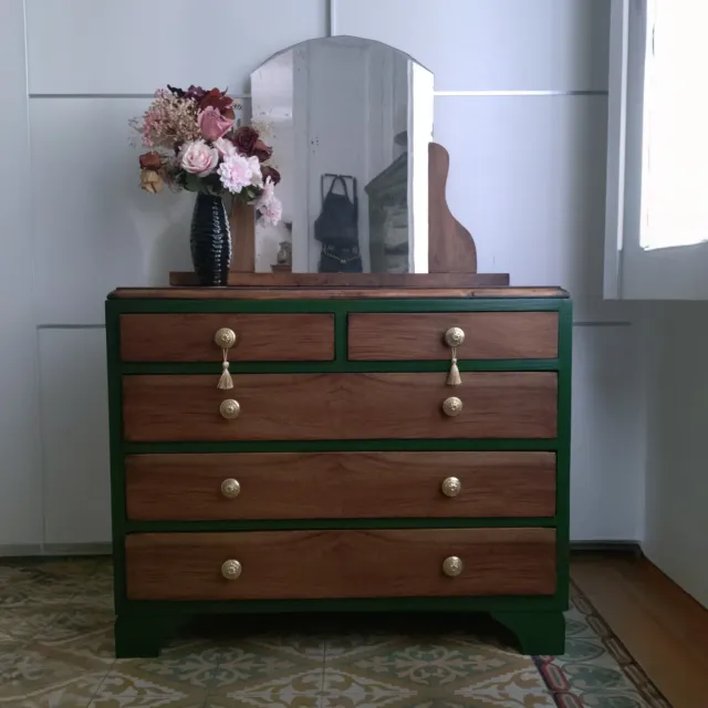 Peleiça Vintage Madeira e Verde