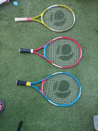 Lote 3 raquetas tenis infantiles