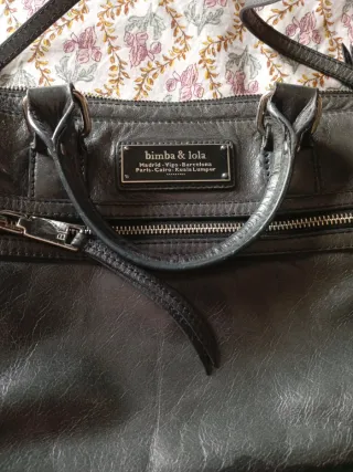 Bolso Bimba y Lola Negro/Gris Piel