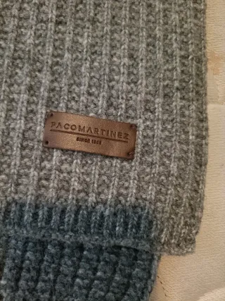 Bufanda Hombre Paco Martinez Gris Azul
