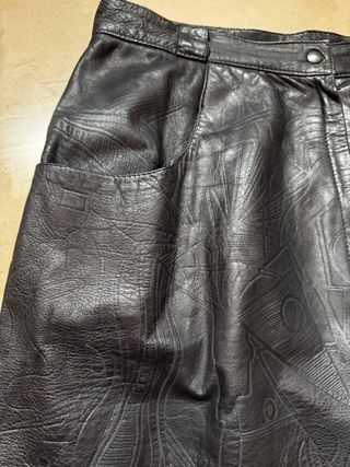 Tailleur donna giacca e gonna vera pelle