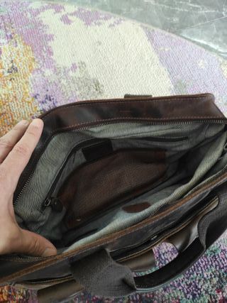Maletín de cuero auténtico