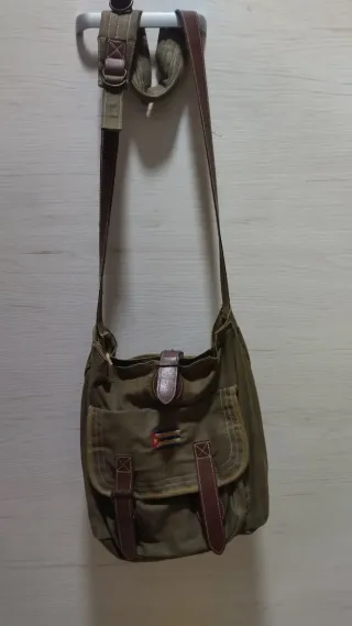 Bandolera hombre marrón y verde