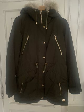 Parka Only verde militar con capucha