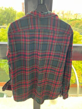 Camisa cuadros Reserved verde y rojo