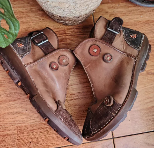 Botines Art Piel Marrón Multicolor