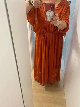 Vestido MIDI gasa caldero