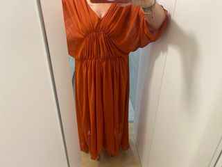 Vestido MIDI gasa caldero