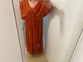 Vestido MIDI gasa caldero