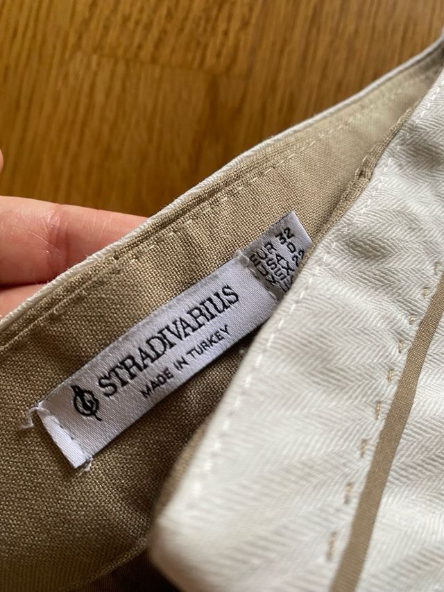 Pantalón pinza beige