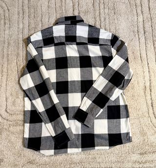 Camisa H&M cuadros blanco y negro