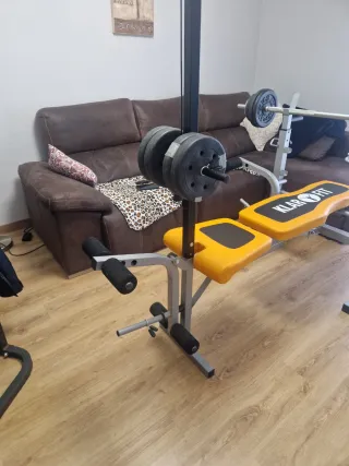 BANCO DE PESAS Y MUSCULACION CON POLEA 
