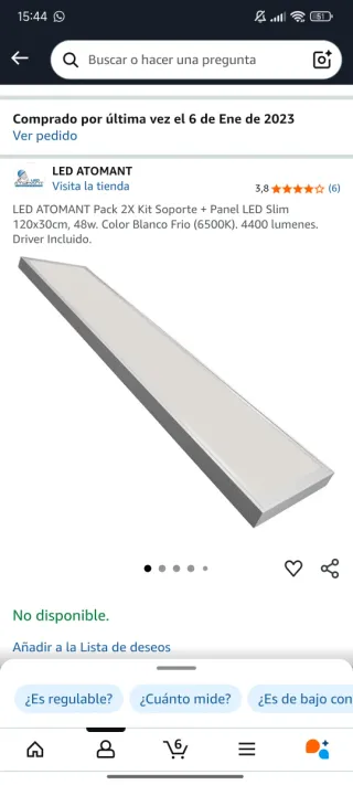 2 Paneles LED rectangular