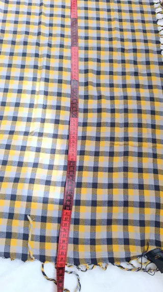 Bufanda Antony Morato cuadros gris y amarillo