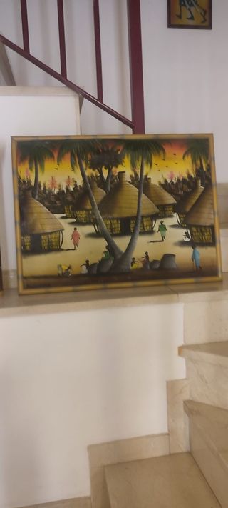 Cuadro paisaje africano