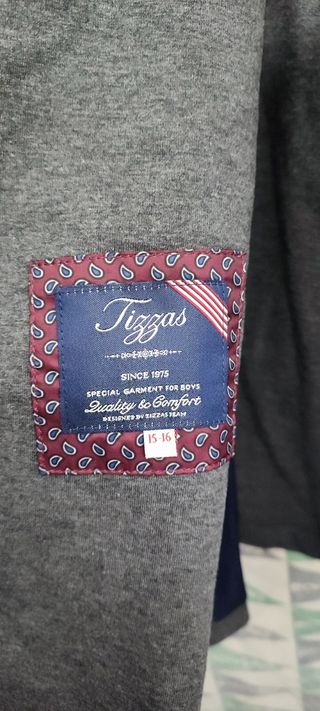 Chaqueta -Americana niño gris  talla 15-16 años 
