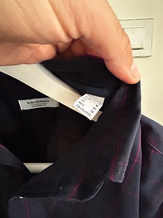 Camisa Pedro del Hierro Rayas Azul/Rojo
